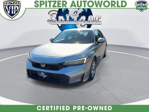 Solar Silver Metallic 2025 Honda Civic LX