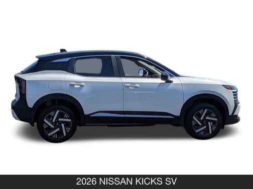Aspen White/Super Black 2026 Nissan Kicks SV