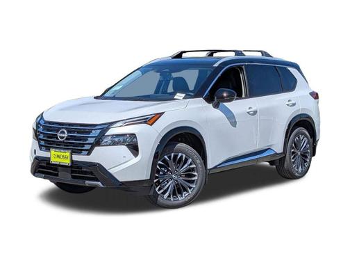 Everest White Pearl/Super Black 2026 Nissan Rogue Platinum