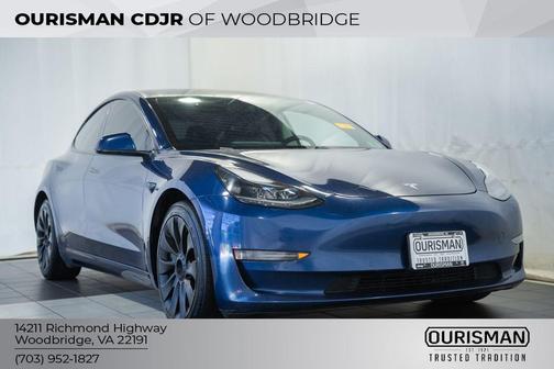 Deep Blue Metallic 2021 Tesla Model 3 Long Range