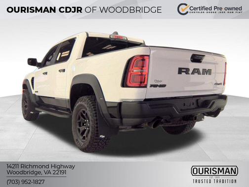 Bright White Clearcoat 2025 RAM 1500 RHO Crew Cab 4x4 5'7' Box
