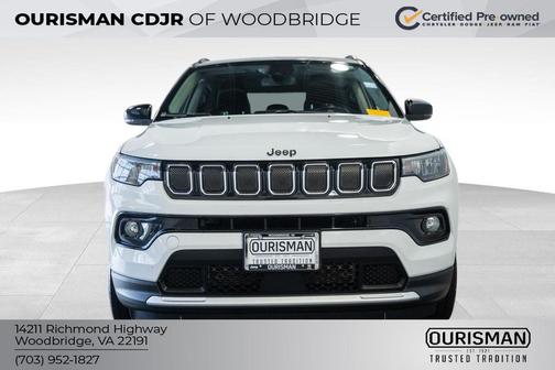 Bright White Clearcoat 2022 Jeep Compass Limited