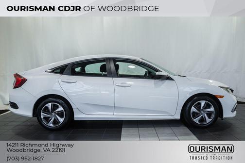 Platinum White Pearl 2019 Honda Civic LX