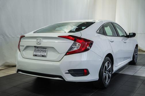 Platinum White Pearl 2019 Honda Civic LX