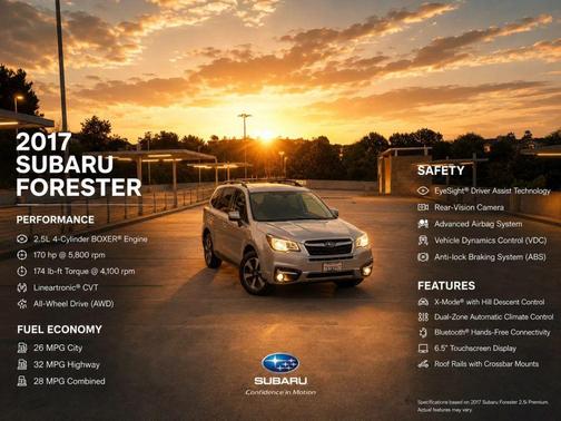 Ice Silver Metallic 2017 Subaru Forester 2.5i Premium