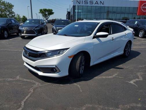 Platinum White Pearl 2021 Honda Civic EX-L