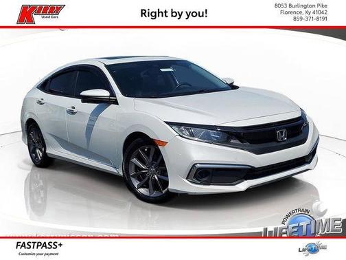 Platinum White Pearl 2021 Honda Civic EX-L