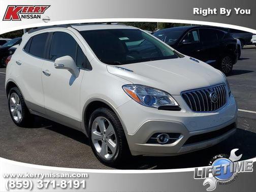 White Pearl Tri-Coat 2015 Buick Encore Leather