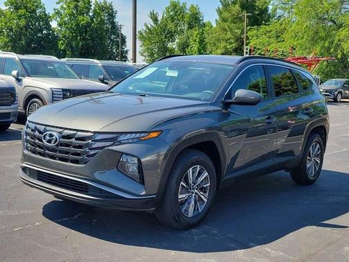 Amazon Gray 2024 Hyundai TUCSON Hybrid Blue