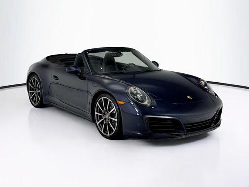 Night Blue Metallic 2017 Porsche 911 Carrera 4S Cabriolet