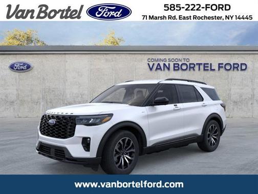 Star White Metallic Tri-Coat 2026 Ford Explorer ST-Line