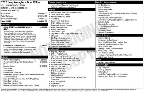 2026 Jeep Wrangler Sport