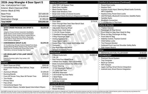 2026 Jeep Wrangler Sport