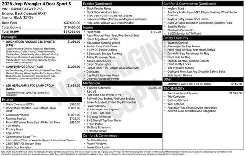 2026 Jeep Wrangler Sport