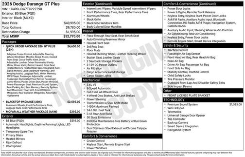 2026 Dodge Durango GT