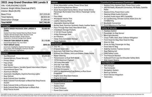 2022 Jeep Grand Cherokee WK Laredo