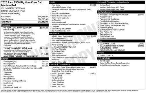 2025 RAM 3500 Big Horn