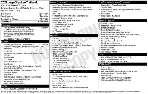 2022 Jeep Cherokee Trailhawk
