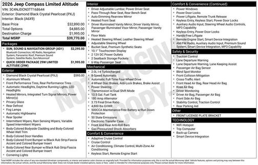 2026 Jeep Compass Limited