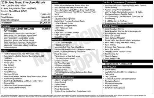 2026 Jeep Grand Cherokee Laredo