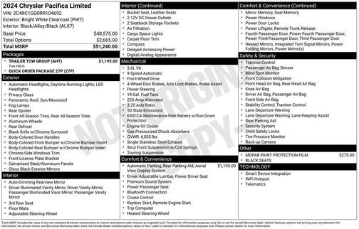 2024 Chrysler Pacifica Limited