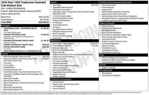 2025 RAM 1500 Tradesman