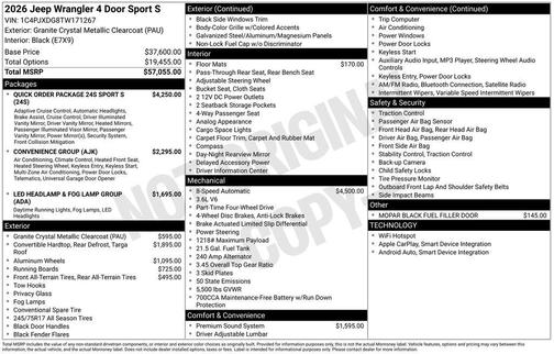 2026 Jeep Wrangler Sport