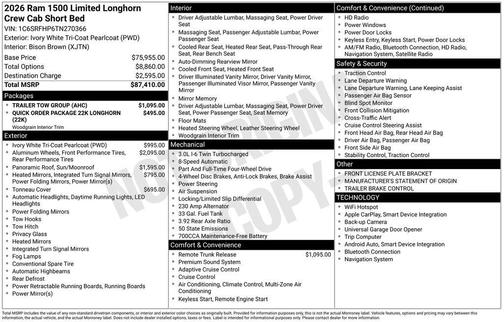 2026 RAM 1500 Limited