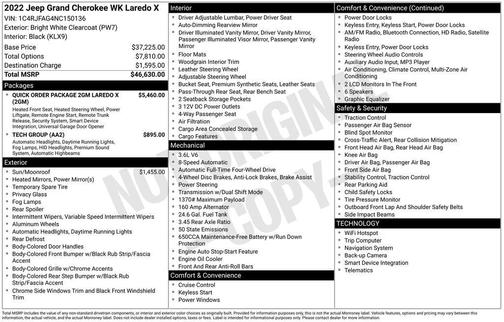 2022 Jeep Grand Cherokee WK Laredo