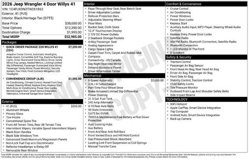 41 2026 Jeep Wrangler Sport