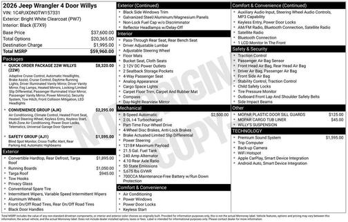 2026 Jeep Wrangler Sport