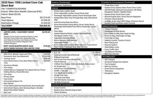 2020 RAM 1500 Limited