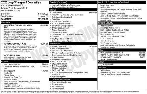 2026 Jeep Wrangler Sport
