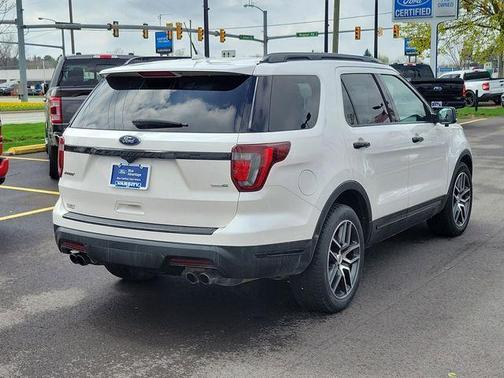 White Platinum Clearcoat Metallic 2018 Ford Explorer sport