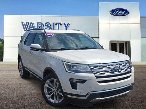 White Platinum Clearcoat Metallic 2018 Ford Explorer Limited