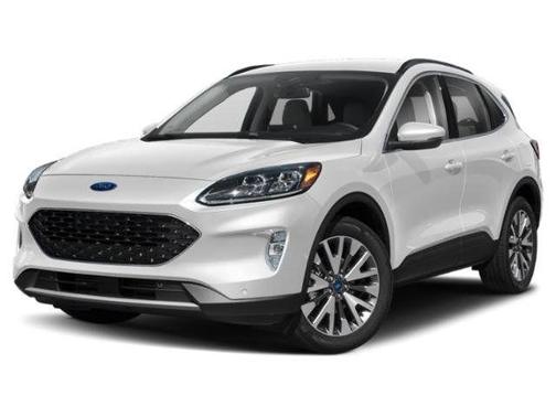 White 2022 Ford Escape Titanium Hybrid