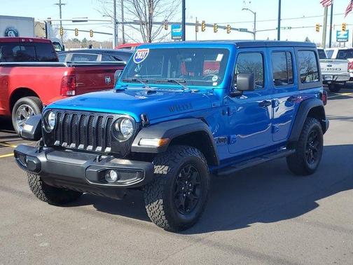 Hydro Blue Pearl 2021 Jeep Wrangler Unlimited Sport
