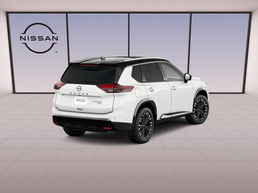 Everest White Pearl/Super Black 2026 Nissan Rogue Platinum