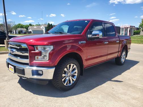 Red 2015 Ford F-150 Lariat