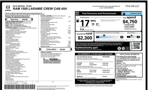 2018 RAM 1500 Laramie