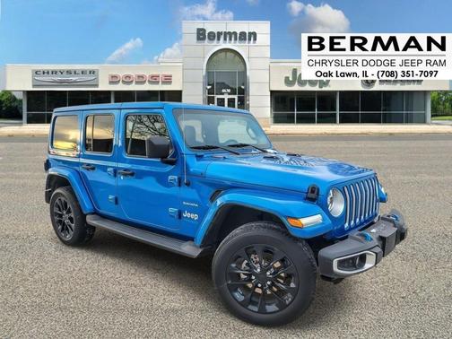 Hydro Blue Pearlcoat 2022 Jeep Wrangler Unlimited 4xe Sahara