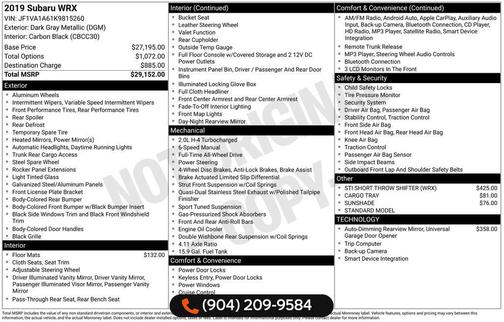 2019 Subaru WRX Base