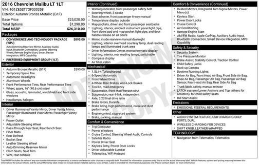 2016 Chevrolet Malibu 1LT