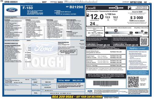 Agate Black Metallic 2021 Ford F-150 Platinum