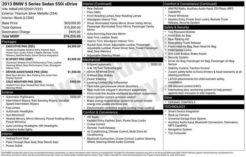 2013 BMW 550 xDrive
