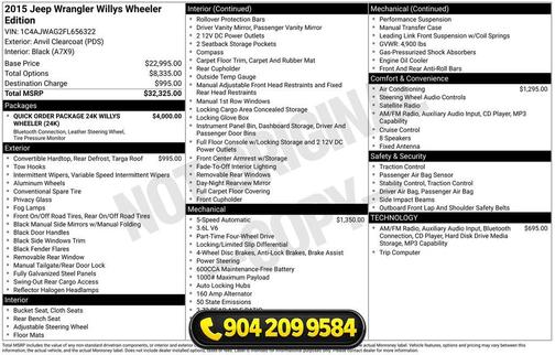 Anvil Clearcoat 2015 Jeep Wrangler Willys Wheeler