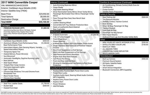 2017 MINI Convertible Cooper
