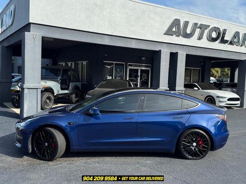 Deep Blue Metallic 2022 Tesla Model 3 Performance