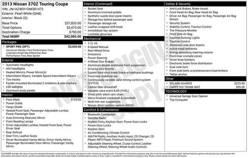 2013 Nissan 370Z Touring