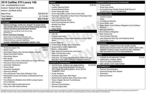 2019 Cadillac XT5 Luxury